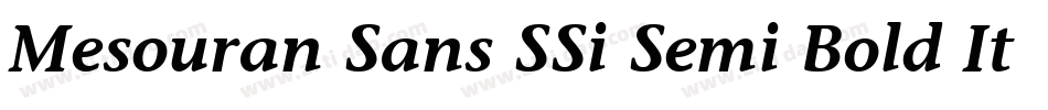 Mesouran Sans SSi Semi Bold Italic字体转换